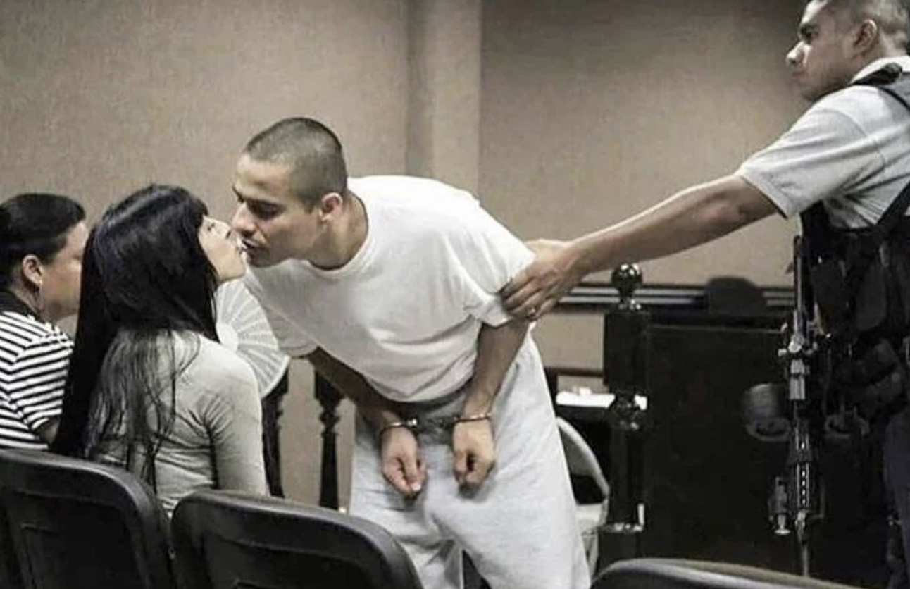 man kisses his fiancé for the last time after receiving a life sentence in prison 2002